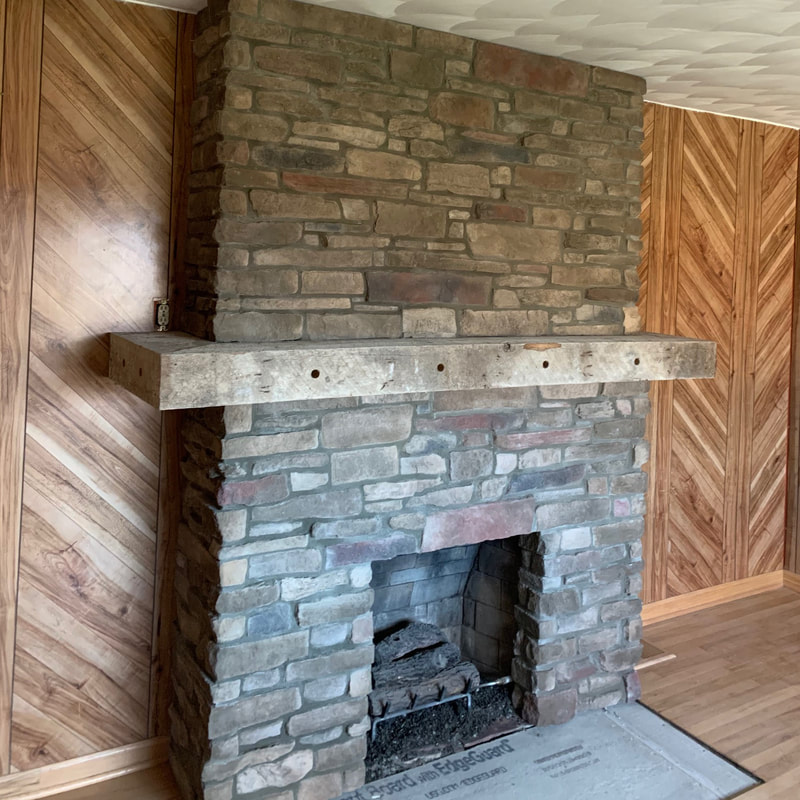 fireplace construction project