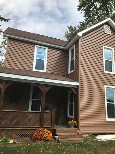 Home Renovation: AFTER new roof, siding, windows, doors and porch